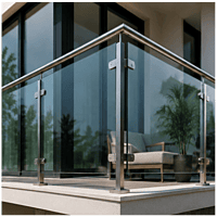 Glass Railing with Top Rail