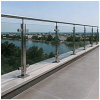 Glass Railing with Top Rail