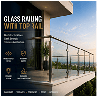 Glass Railing with Top Rail