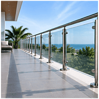 Stainless Steel Post Glass Railing