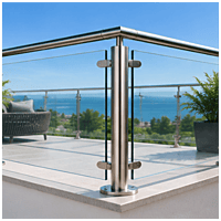 Stainless Steel Post Glass Railing