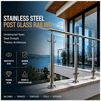 Stainless Steel Post Glass Railing
