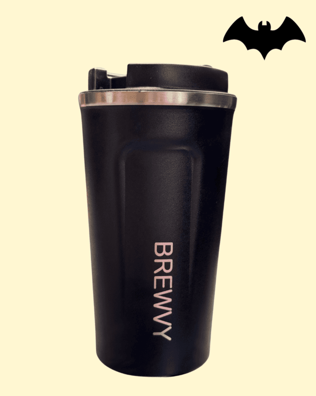 Dark knight - Insulated on the  go mug | temperature display | Spill proof |510 mL