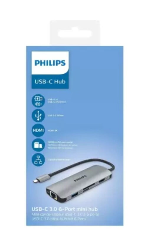PHILIPS 6 in 1 HUB Type C USB Hub PHILIPS 6 in 1 HUB Type C USB Hub