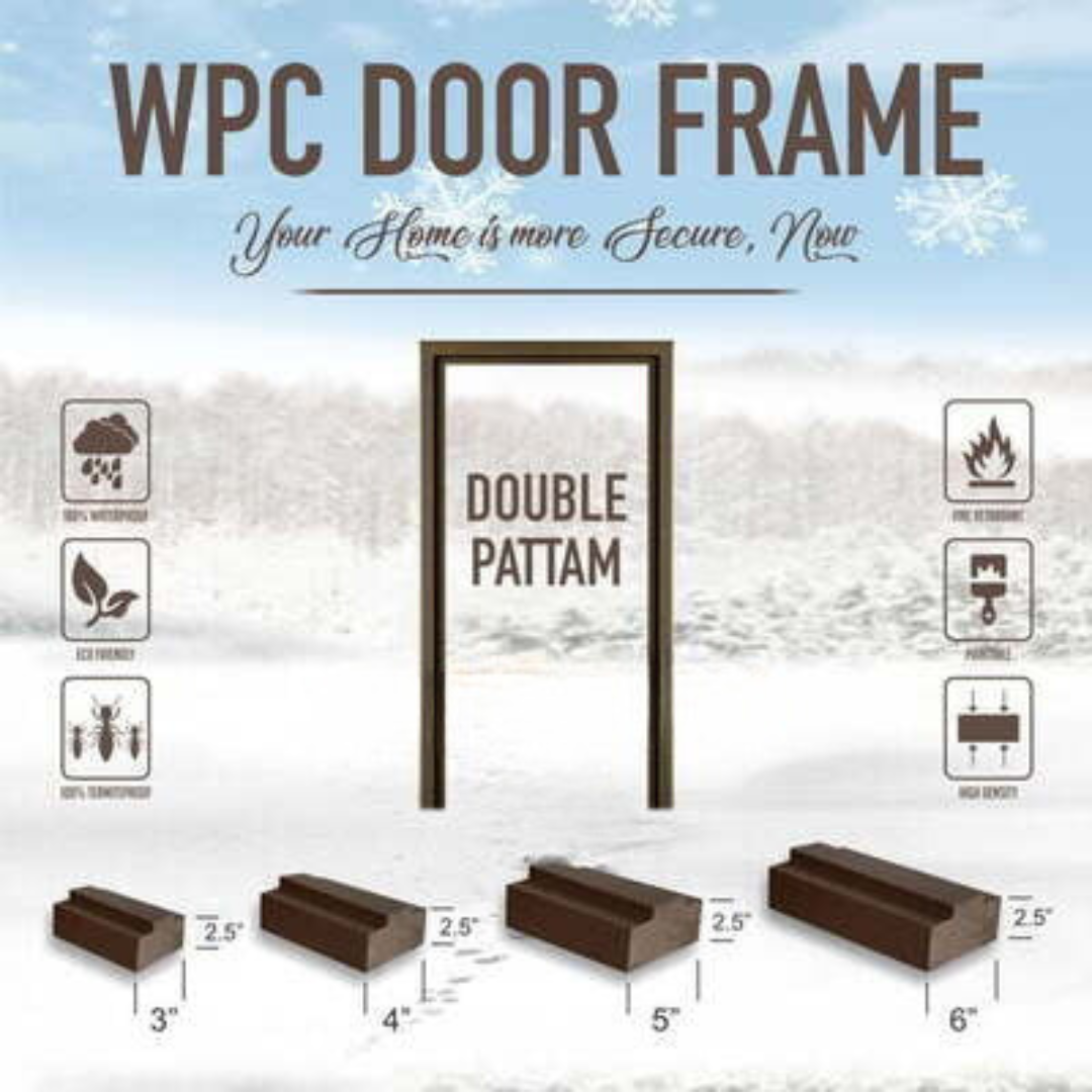 Door Frame 6" X 2.5" Double Pattam