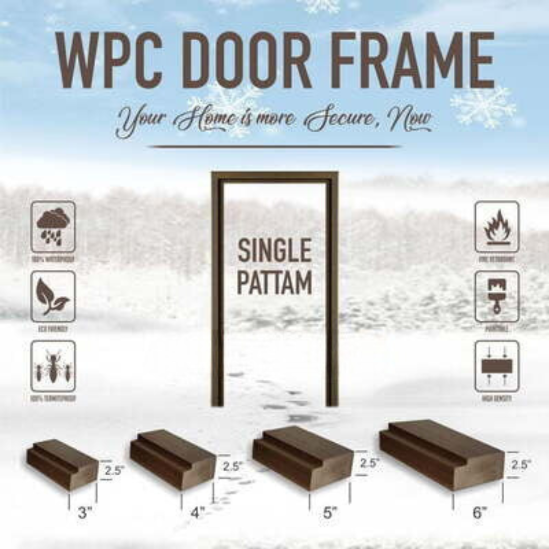 Door Frame 3" X 2" Single Pattam