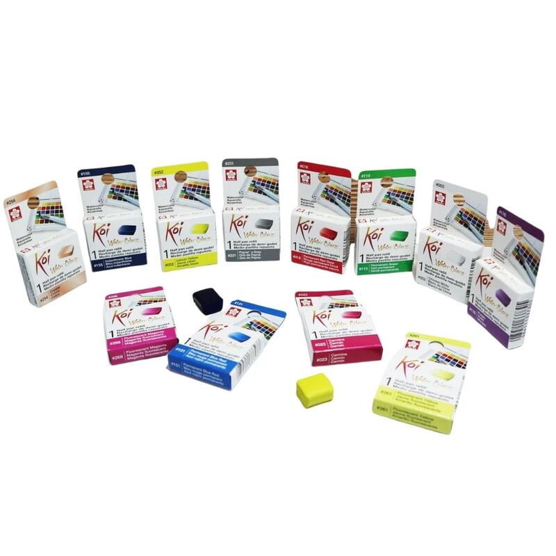 SAKURA KOI ARTISTS' WATERCOLOR PANS, OPEN STOCK SAKURA KOI ARTISTS' WATERCOLOR PANS, OPEN STOCK