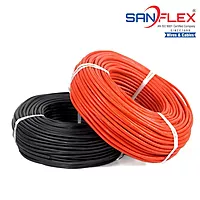 2.5mm² Solar DC Cable (Red or Black) Tinned Copper | 1.5kV PV Cable [Sanflex] - 25 Mtr Roll