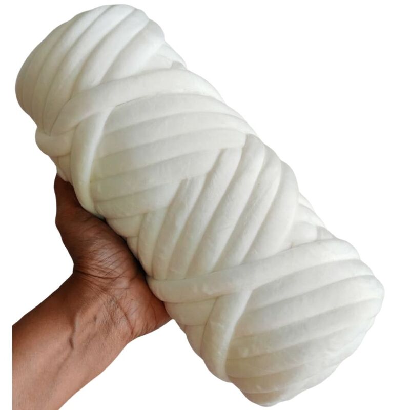 Jumbo Finger Knitting Yarn 15mm- 02 OffWhite Jumbo Finger Knitting Yarn 15mm- 02 OffWhite