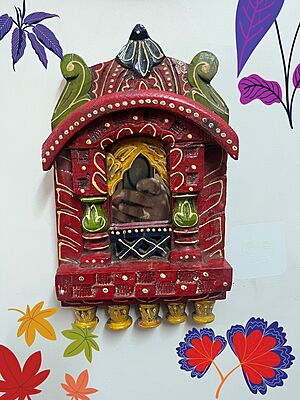 Hand Painted Wooden Jharokha Decor – Indian Wall Art, Rajasthani Design, Boho Home Accent