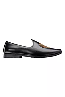 High Class Men's Black Embroidered Loafers