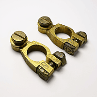 Brass Battery Terminal Connectors – Top Post Clamp Set (Pair) -ve & +ve