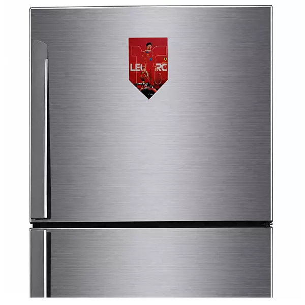 red, Formula 1-themed fridge magnet