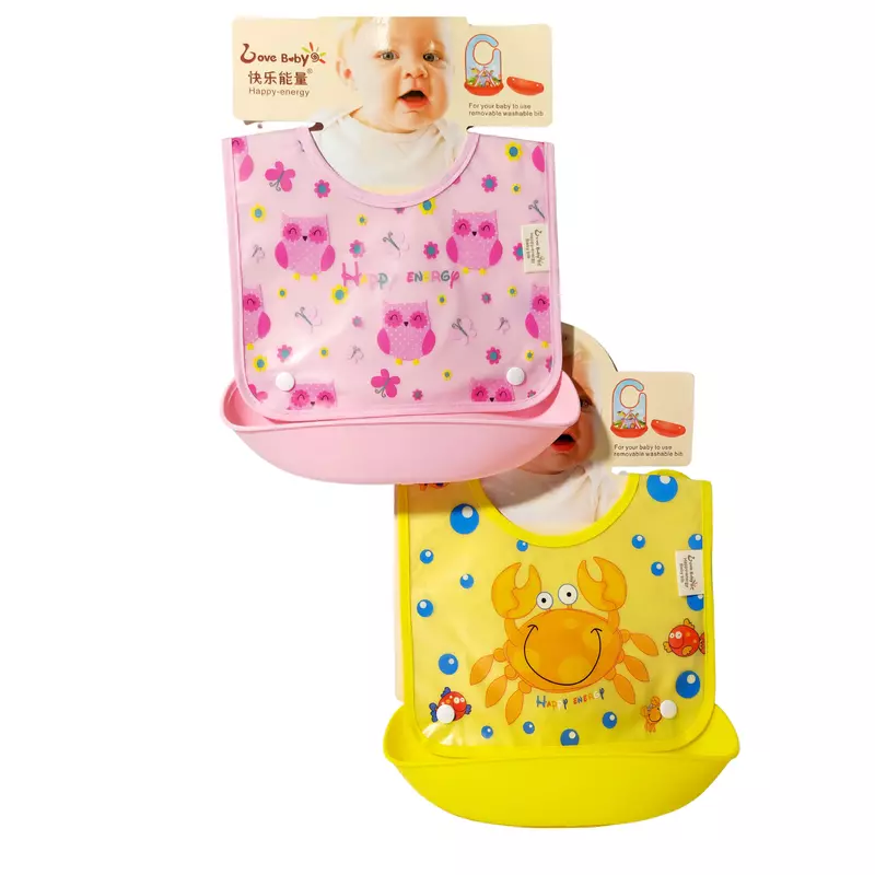 Silicone Baby Detachable Waterproof Apron Bibs