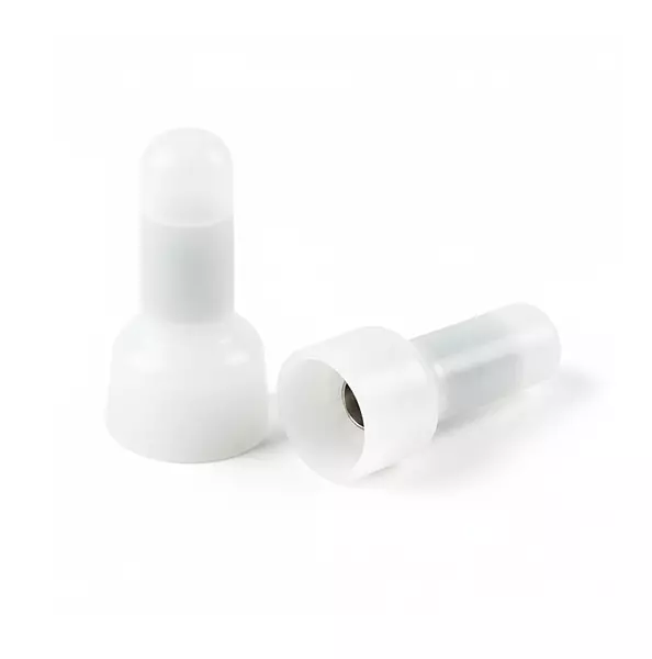 Closed-End Cable Cap Crimp Connector (White)