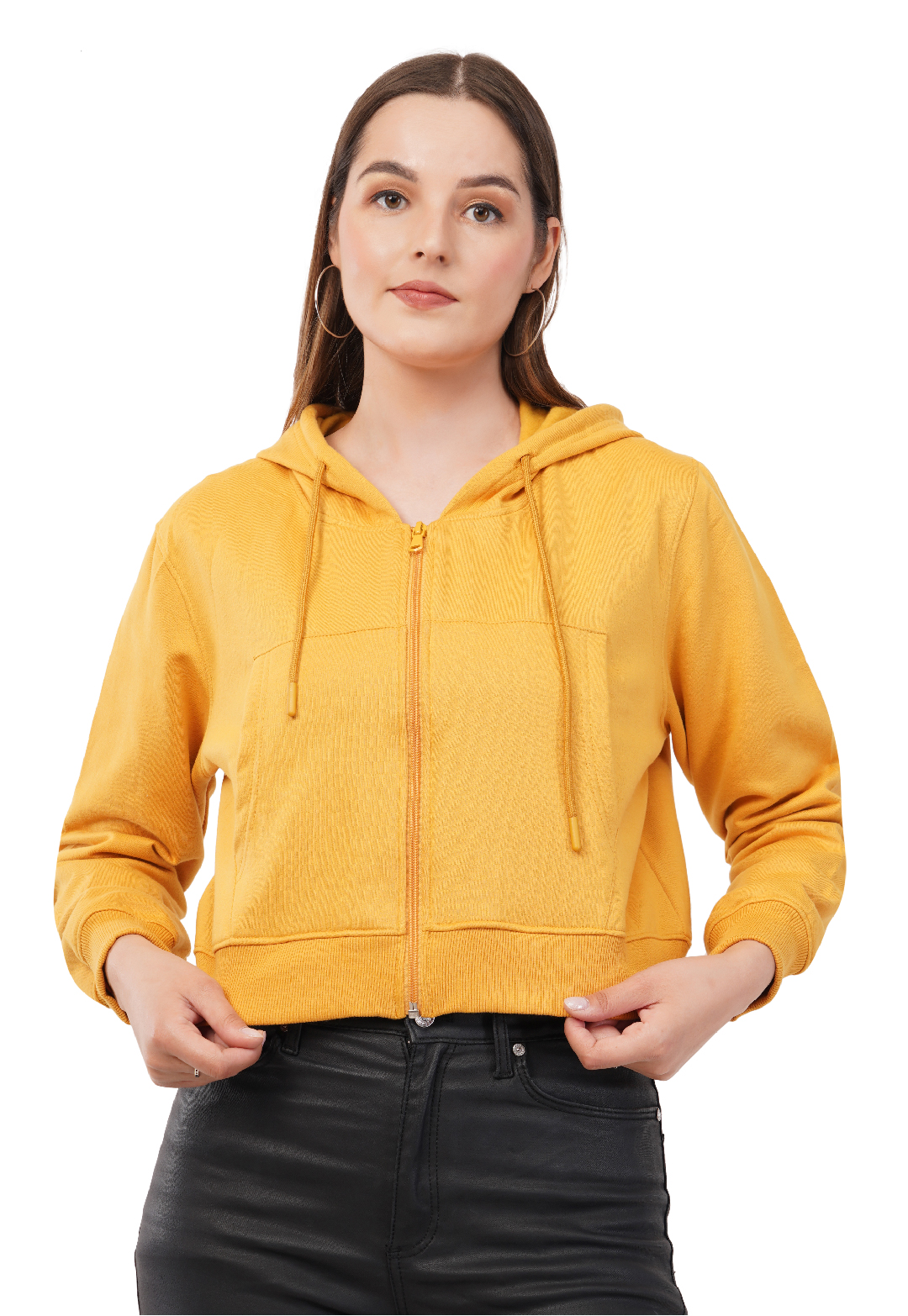 CROP HOODIE YELLOW CROP HOODIE YELLOW