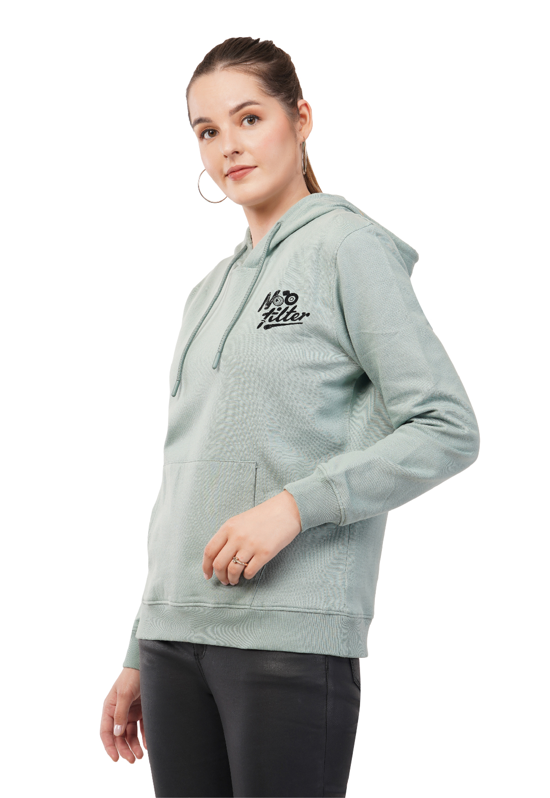 HOODED SWEATSHIRT PASTEL GREEN HOODED SWEATSHIRT PASTEL GREEN