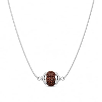 925 Sterling Silver Rudraksha Pendant with Snake Chain – Daily Wear Necklace