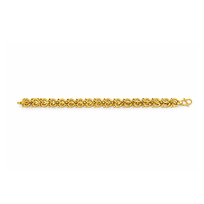 Impon Gold Plated Heart Link Bracelet for Women | Elegant Love Design Gold Finish Hand Chain | Stylish Daily Wear Jewelry
