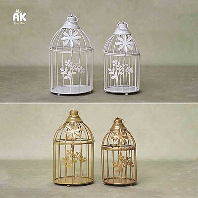 Metal Bird Cage Set
