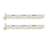 Sterling Silver Baby Anklets 6 Inch Traditional Payal