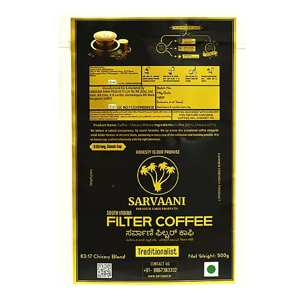 Traditionalist Authentic Filter Coffee 500g | (83:17)