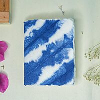 Indigo mini Deckle edge notebooks/ Tie & Die print