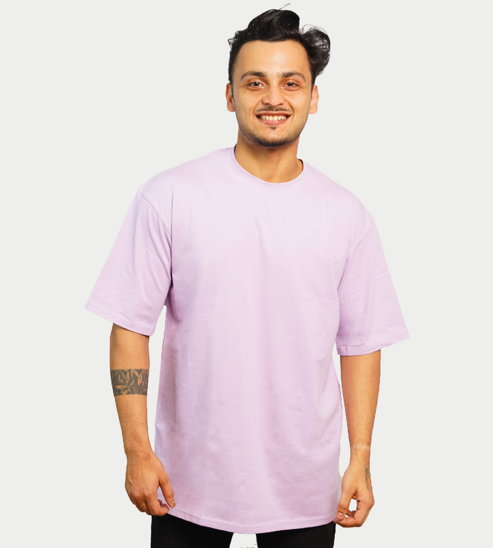 MALE LOOSE FIT T-SHIRT LILAC COLOR MALE LOOSE FIT T-SHIRT LILAC COLOR