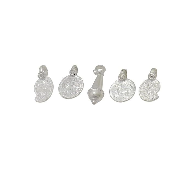 Silver Thambi thozhan Set (Hip Chain Pendants) for baby