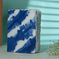 Indigo mini Deckle edge notebooks/ Tie & Die print