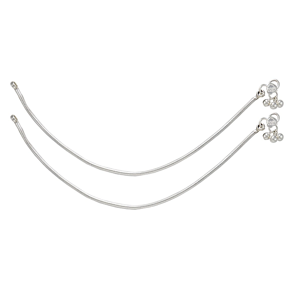 Sterling Silver plain design kolusu,Silver Anklets, Silver payal for women
