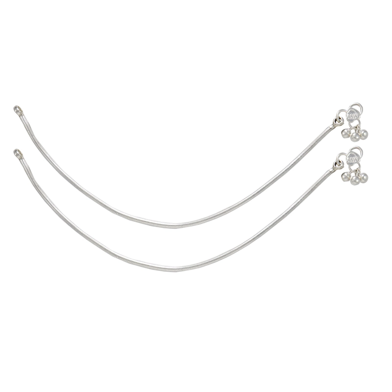 Sterling Silver plain design kolusu,Silver Anklets, Silver payal for women