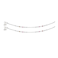 Sterling Silver Women’s Anklets (Kolusu) – Elegant Enamel Design Jewellery