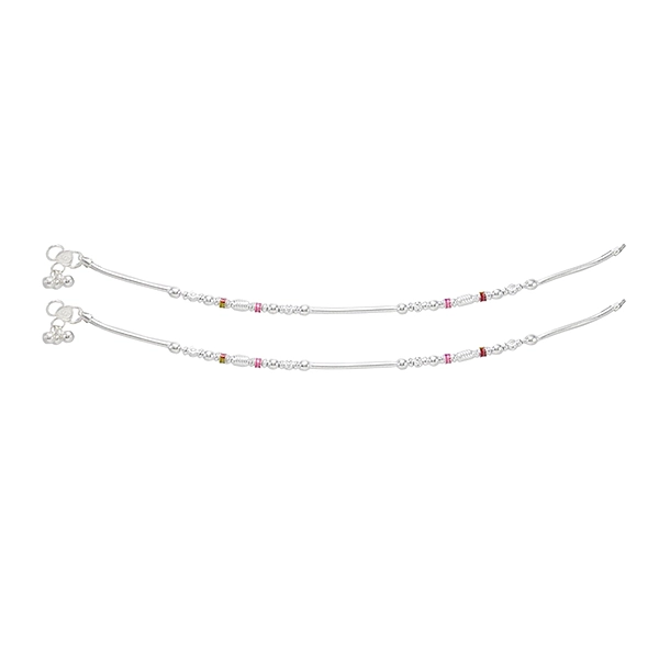 Sterling Silver Women’s Anklets (Kolusu) – Elegant Enamel Design Jewellery