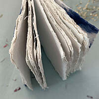 Indigo mini Deckle edge notebooks/ Tie & Die print