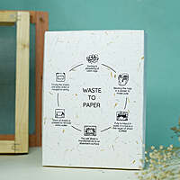 Handmade Tropical flower Deckle Edge Paper Notebooks ( Aqua )