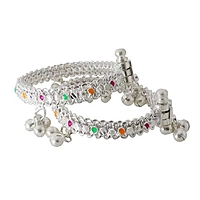 Sterling Silver Baby Anklets – Traditional Silver Payal for Newborns & Babies