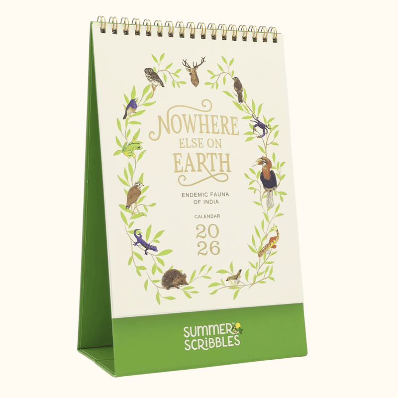 Nowhere Else on Earth 2026 Desk Calendar (Indian Endemic Species)