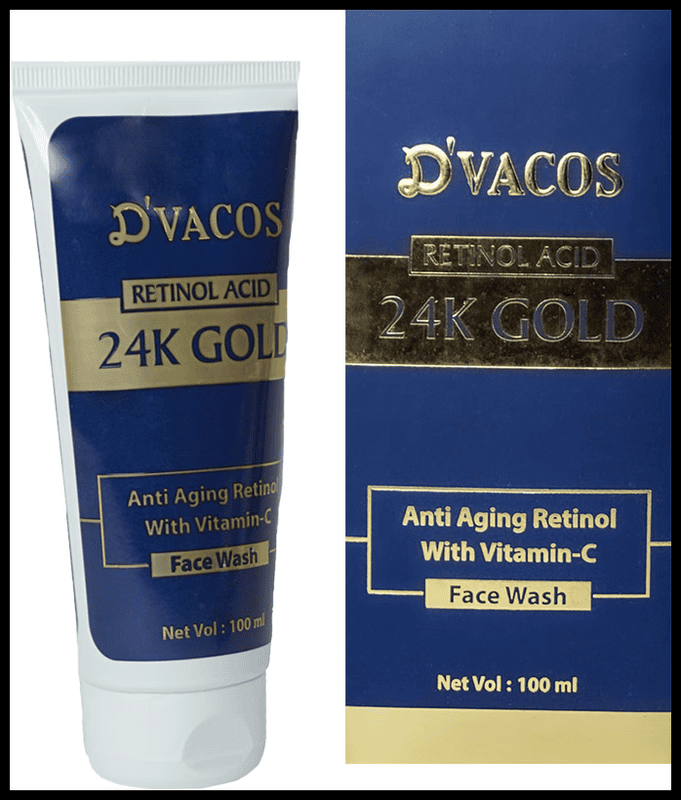 D'Vacos 24k Gold Retinol Acid Face Wash