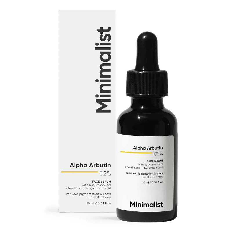 Minimalist Alpha Arbutin 2% Face Serum for Dark Spots & Even Skin Tone