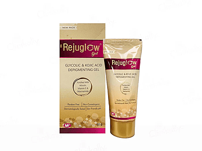 Rejuglow Gel with Glycolic Acid, Kojic Acid, Niacinamide & Vitamin E | For Dark Spots & Acne