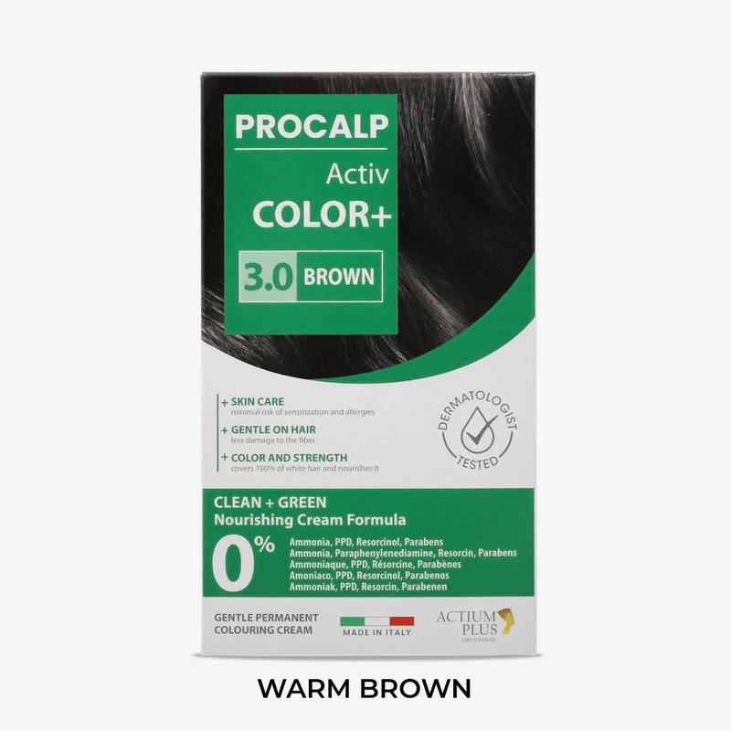 Actium Plus PROCALP Activ Color+ 3.0 Brown | Permanent Hair Color