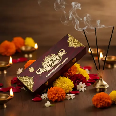 Orkay Fragrance GOLD CHANDAN Pure Mysore Sandal Sticks (1 stick)