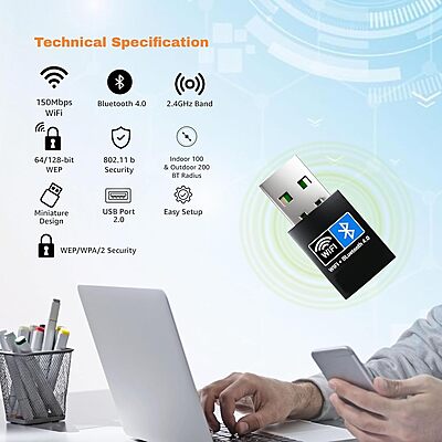 Usb Wifi 4 Ac 150+Bt 4.0 (Box Pack) Usb Wifi 4 Ac 150+Bt 4.0 (Box Pack)