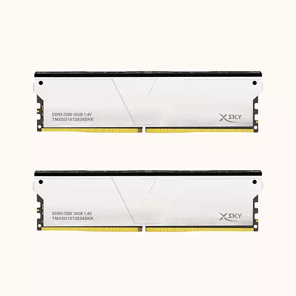 V-COLOR DDR5 XSKY Gaming Memory Manta INTEL 32GB Kit (16GBx2) CL34/1.35V - 7200Mhz (Silver), TMXSO1672834SKK