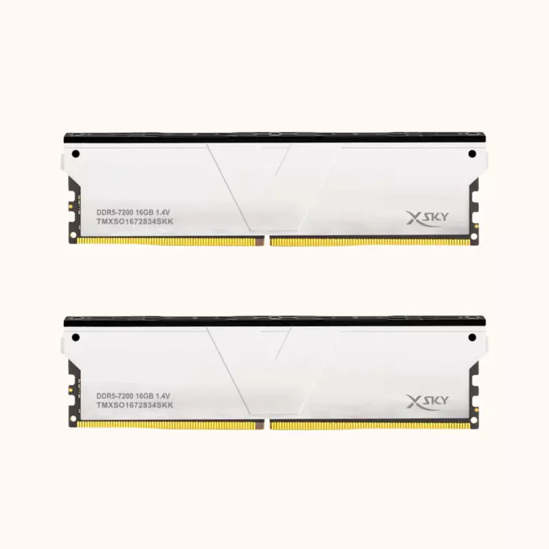 V-COLOR DDR5 XSKY Gaming Memory Manta INTEL 32GB Kit (16GBx2) CL34/1.35V - 7200Mhz (Silver), TMXSO1672834SKK