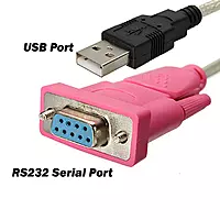 USB To Serial DB9 Male (9 Pin) RS232 Cable Adapter