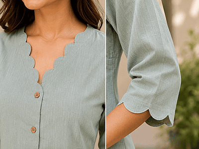 Sage Green Cotton Denim Casual Shirt Sage Green Cotton Denim Casual Shirt