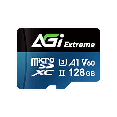 AGI Extreme memory card TF238 MicroSD V60-128GB