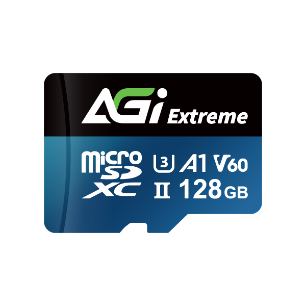 AGI Extreme memory card TF238 MicroSD V60-128GB